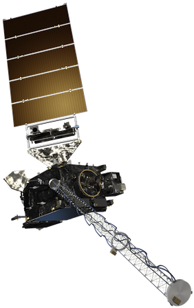 Computer Generated Image Of A Goes-r Satellite - Satelite Magnetomter (300x457), Png Download