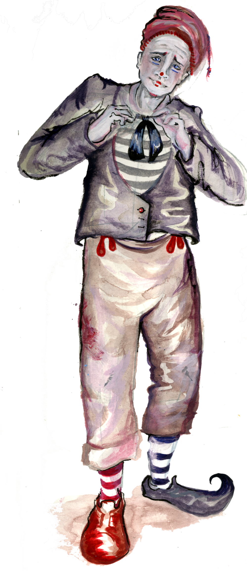 Bow Tie Clown (1000x2318), Png Download