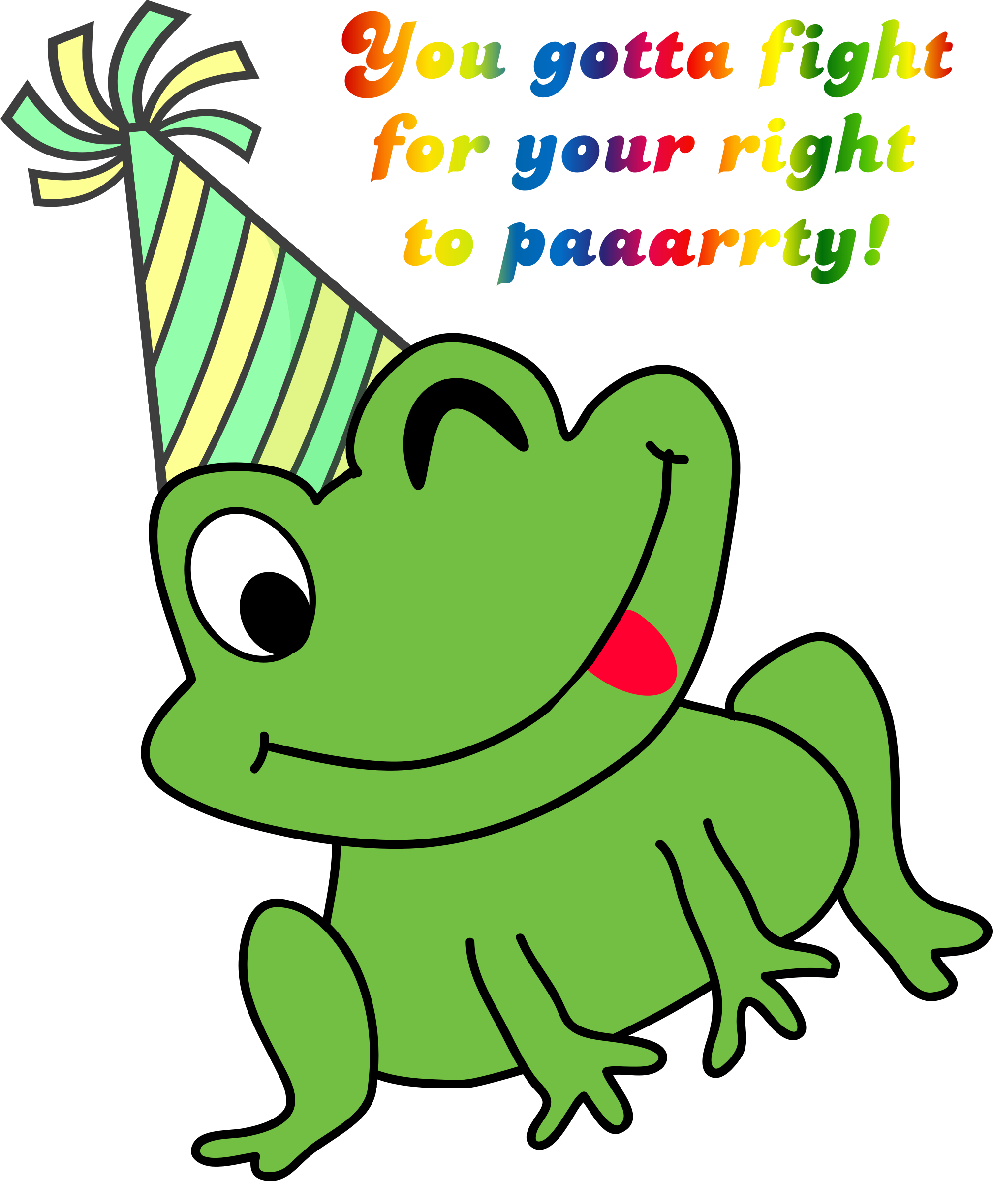 This Free Icons Png Design Of Party Frog (2018x2400), Png Download