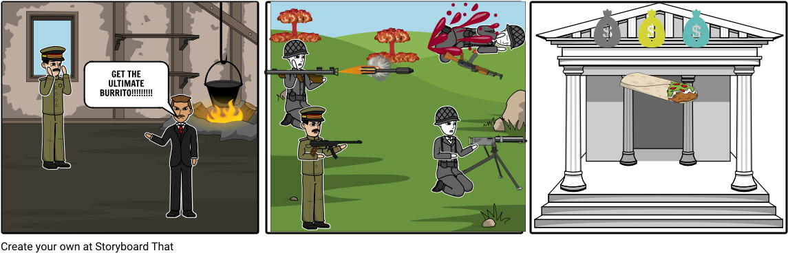 The Quest For The Ultimate Burrito - Cartoon (1164x385), Png Download