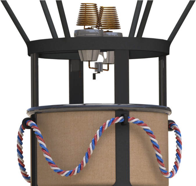 Foot Diameter D Cad Model Library Grabcad - Hot Air Balloon Basket Png (853x640), Png Download