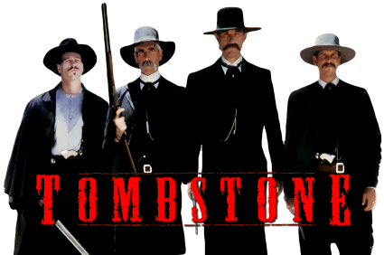 Tombstone Movie Image With Logo And Character - Tombstone Movie Poster 24x36 (500x281), Png Download