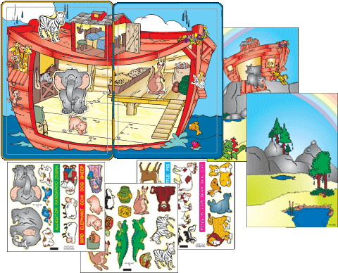 Magnetic Fun® Tin - Lee Publications Noah's Ark Magnetic Fun Tin (504x397), Png Download