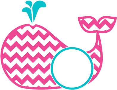 Summer Monogram Frame - Capa De Almofada Preta E Branca (480x480), Png Download