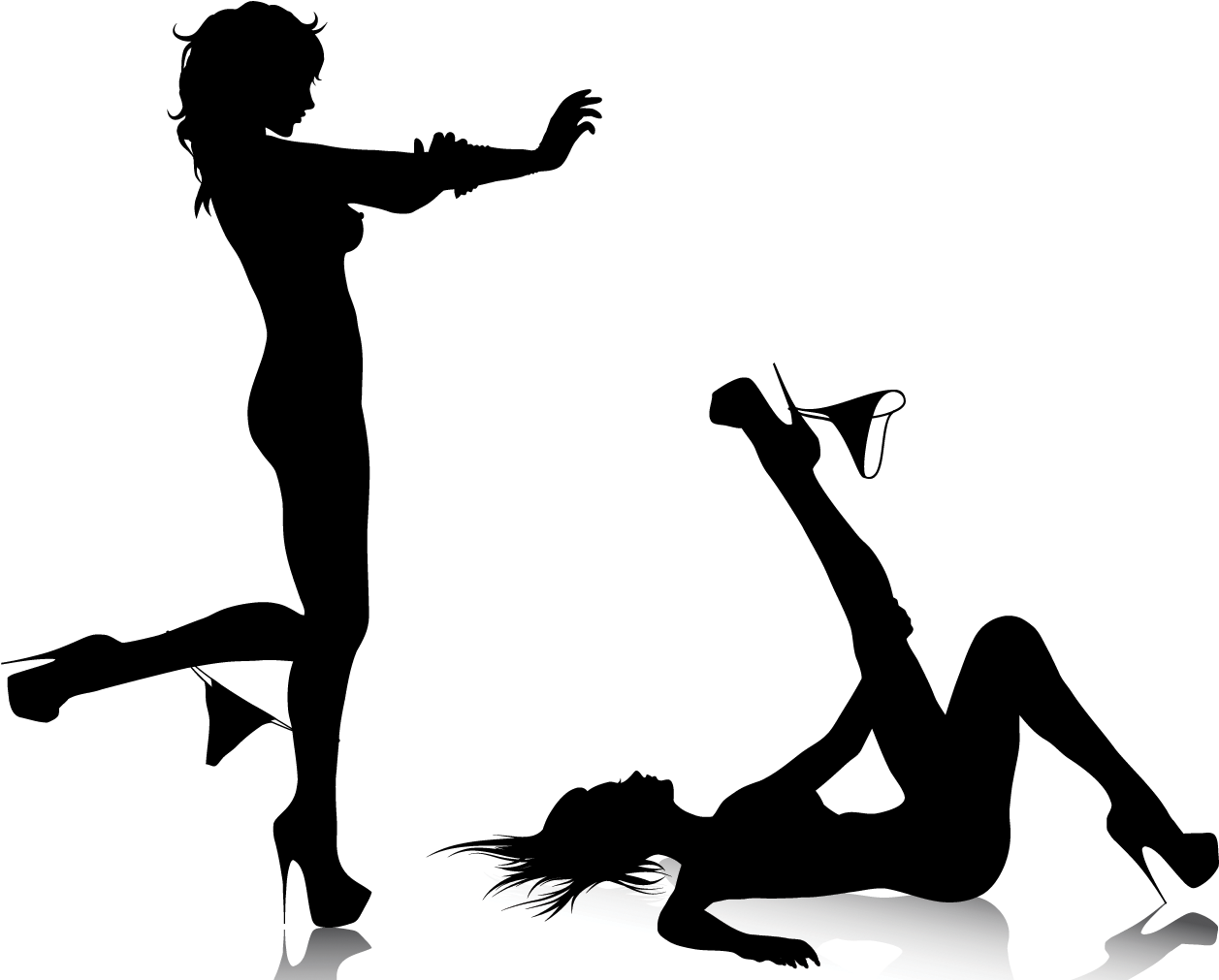 Girls Silhouttes Png For Editing Or Design - Silhouette Png Woman Sexy (1280x1024), Png Download