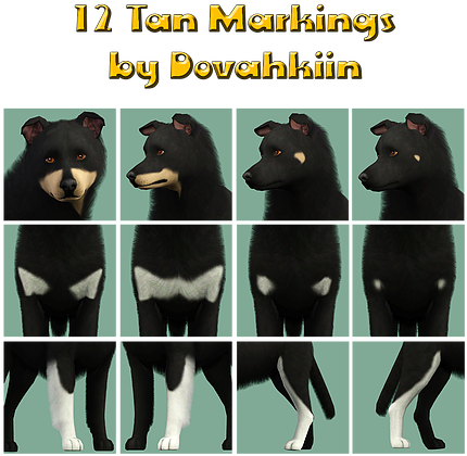 Tan Points Marking Set By Dovahkiin Kennel - Dog (438x435), Png Download