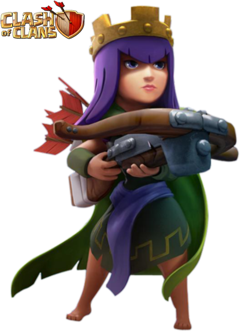 Clash Of Clan All Character - Archer Queen Clash Of Clans Png (883x1216), Png Download