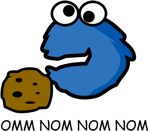 Won Won Won Wwo Cut The Rope 2 Cookie Monster Text - Nom Nom Nom Cartoon (600x600), Png Download