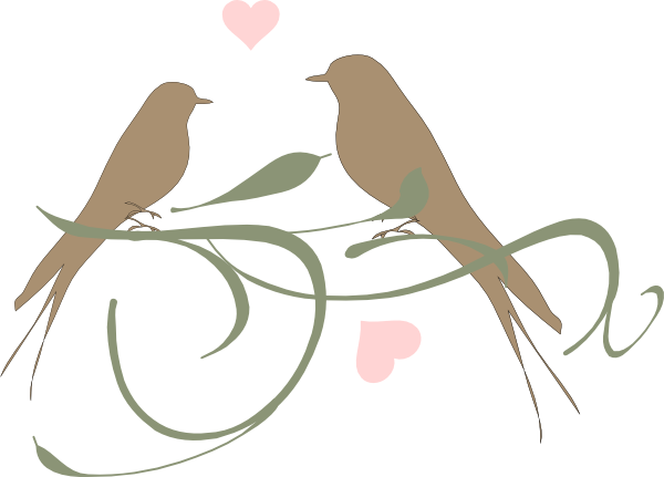 Love Birds - Birds Images Black And White (600x431), Png Download