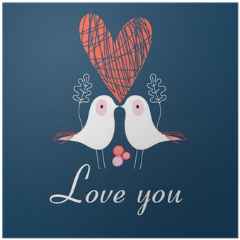 Funny Birds In Love (400x400), Png Download