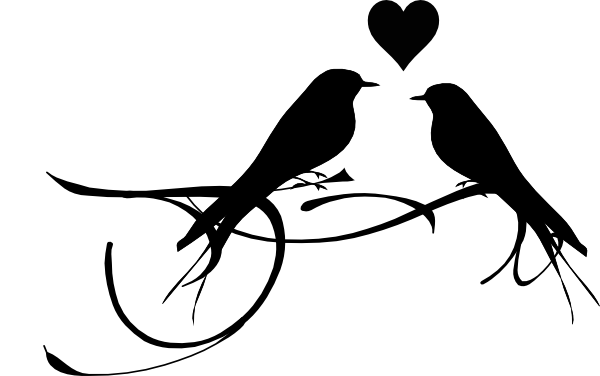 Love Birds Branch Png Clip Art (600x376), Png Download