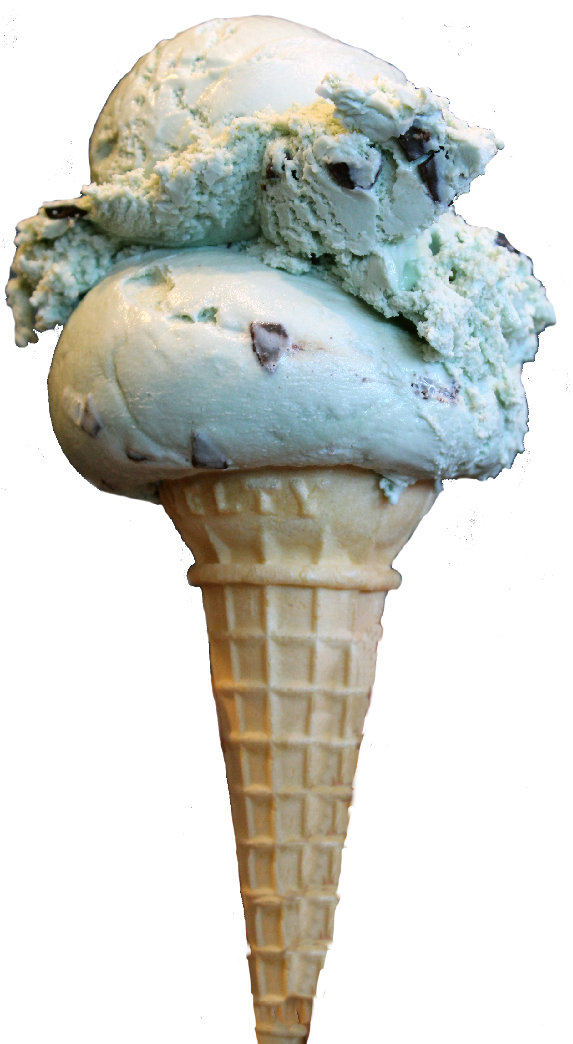 Enjoy Delicious Ice Cream In A Large Variety Of Flavors - Ice Cream Cone (1831x3771), Png Download