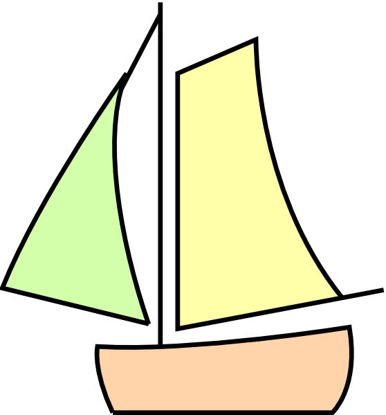 Sailing Boat White Clip Art - Drawing Yacht Clipart (558x599), Png Download