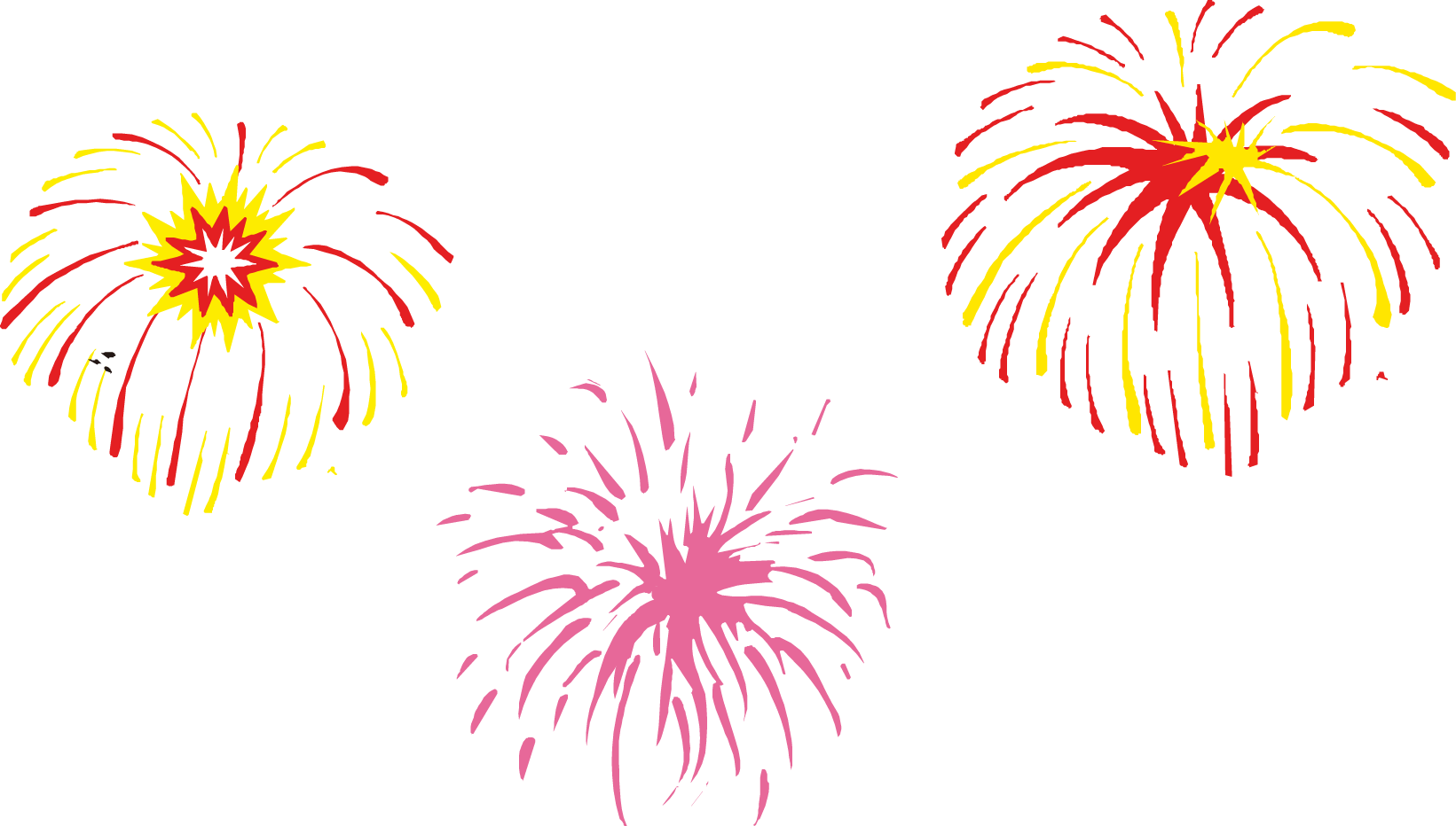 Sumidagawa Fireworks Festival Firecracker - Red And Gold Fireworks Chinese New Years Invitation (1641x932), Png Download