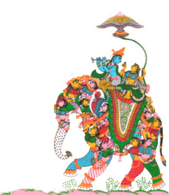 Radha And Krishna - Radha Krishna (348x401), Png Download