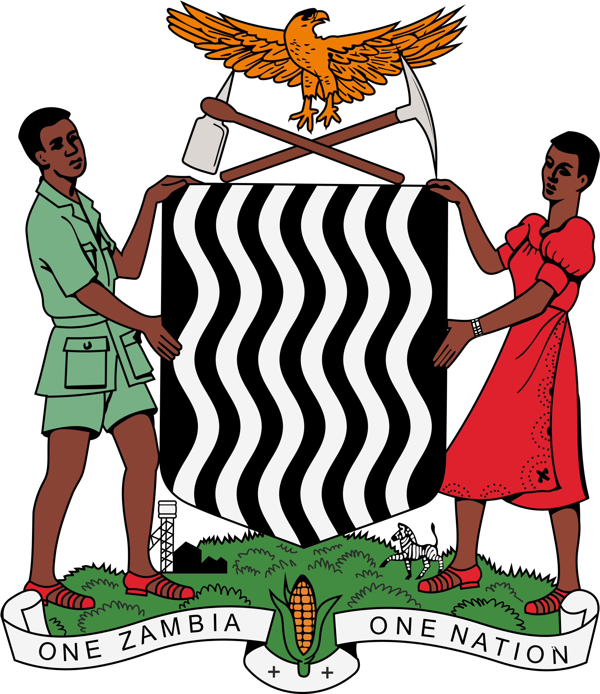 One Zambia One Nation Logo Ideas - Zambian Court Of Arms (2000x2317), Png Download