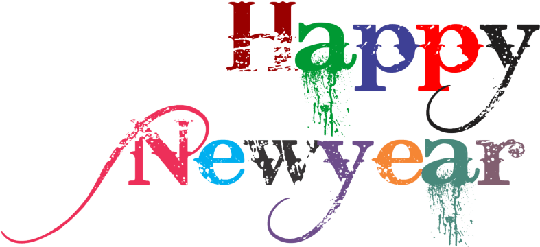 Happy New Year - Happy New Year Png Text (800x400), Png Download