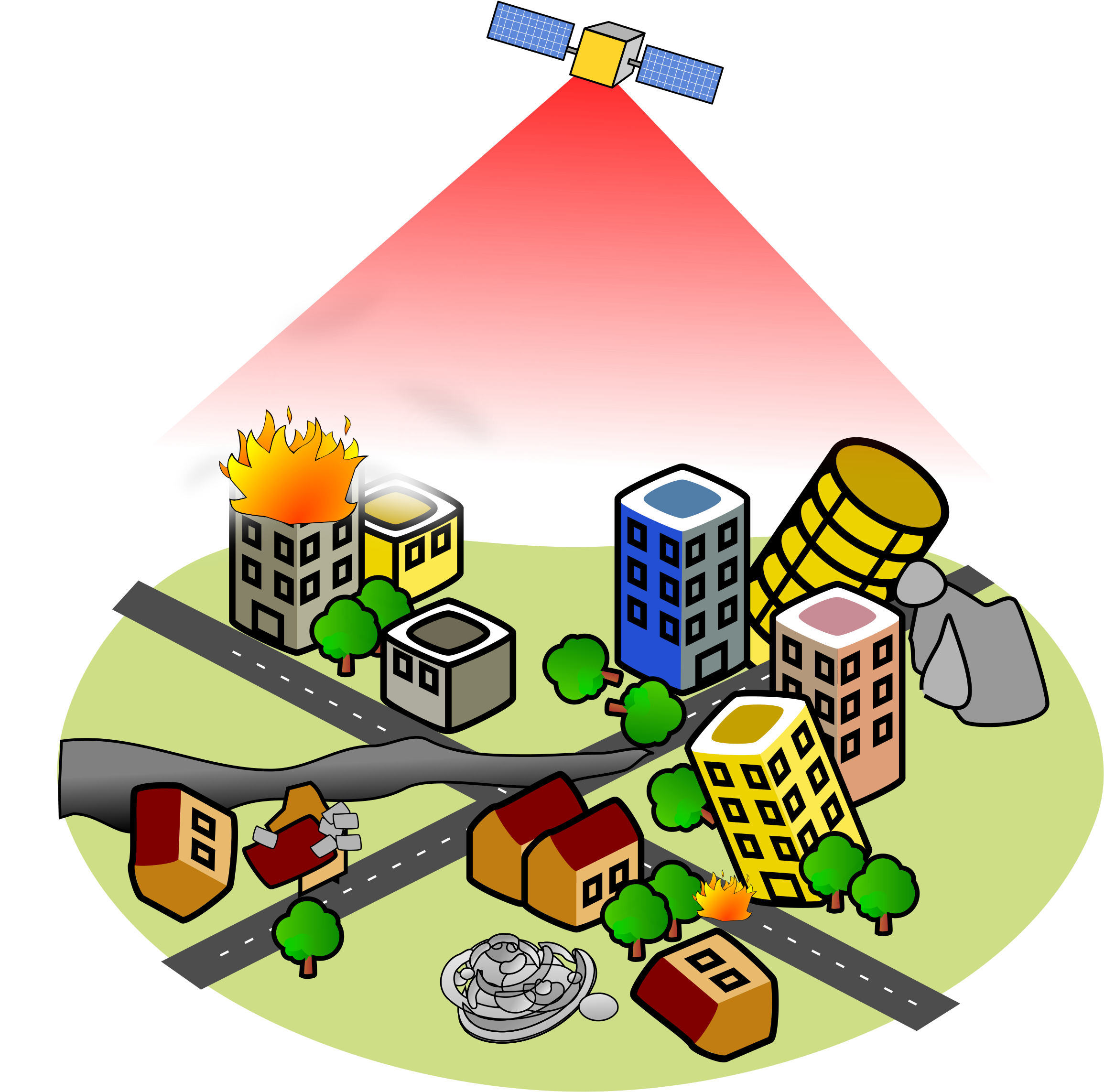 Satellite Clipart Remote Sensing - Office Building Clip Art (2400x2368), Png Download