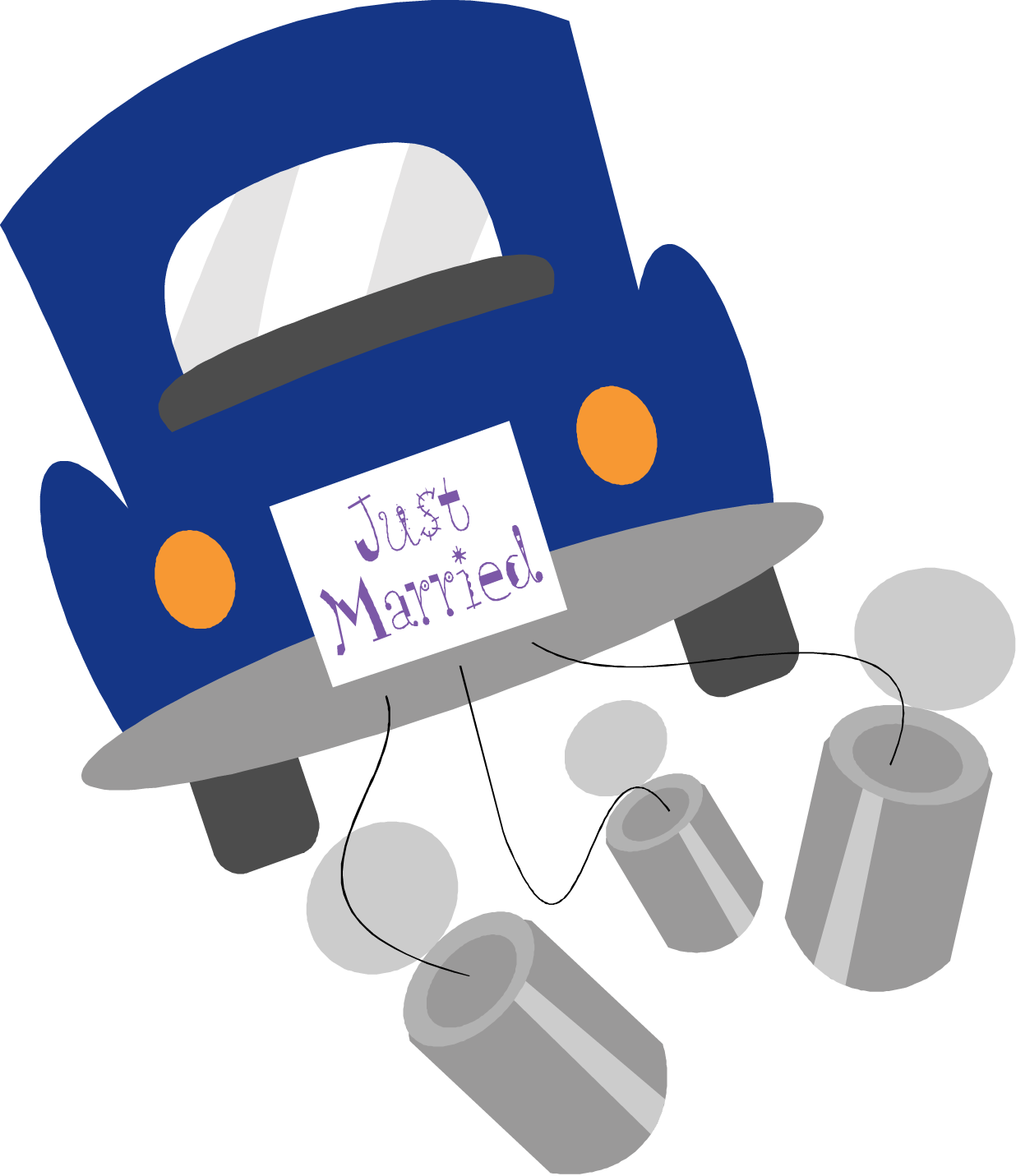 Free Cartoon Wedding Clip Art Just Married Clip Art - Just Married Clipart Transparent (1236x1431), Png Download