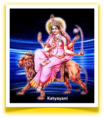 Goddess Durga Took Incarnation As Katyayani, When Indian - 6th Day Navratri Devi (344x388), Png Download
