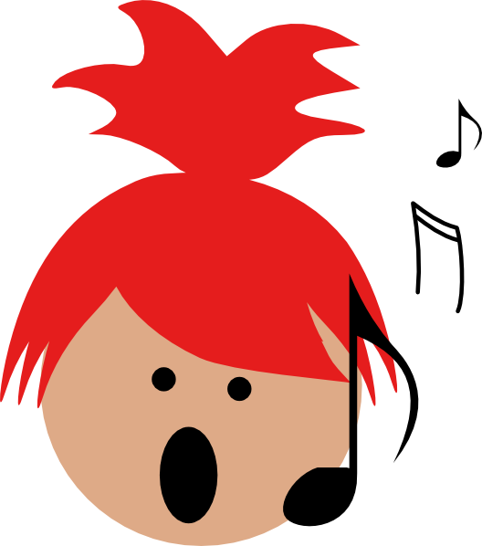 Singing Clipart (528x598), Png Download