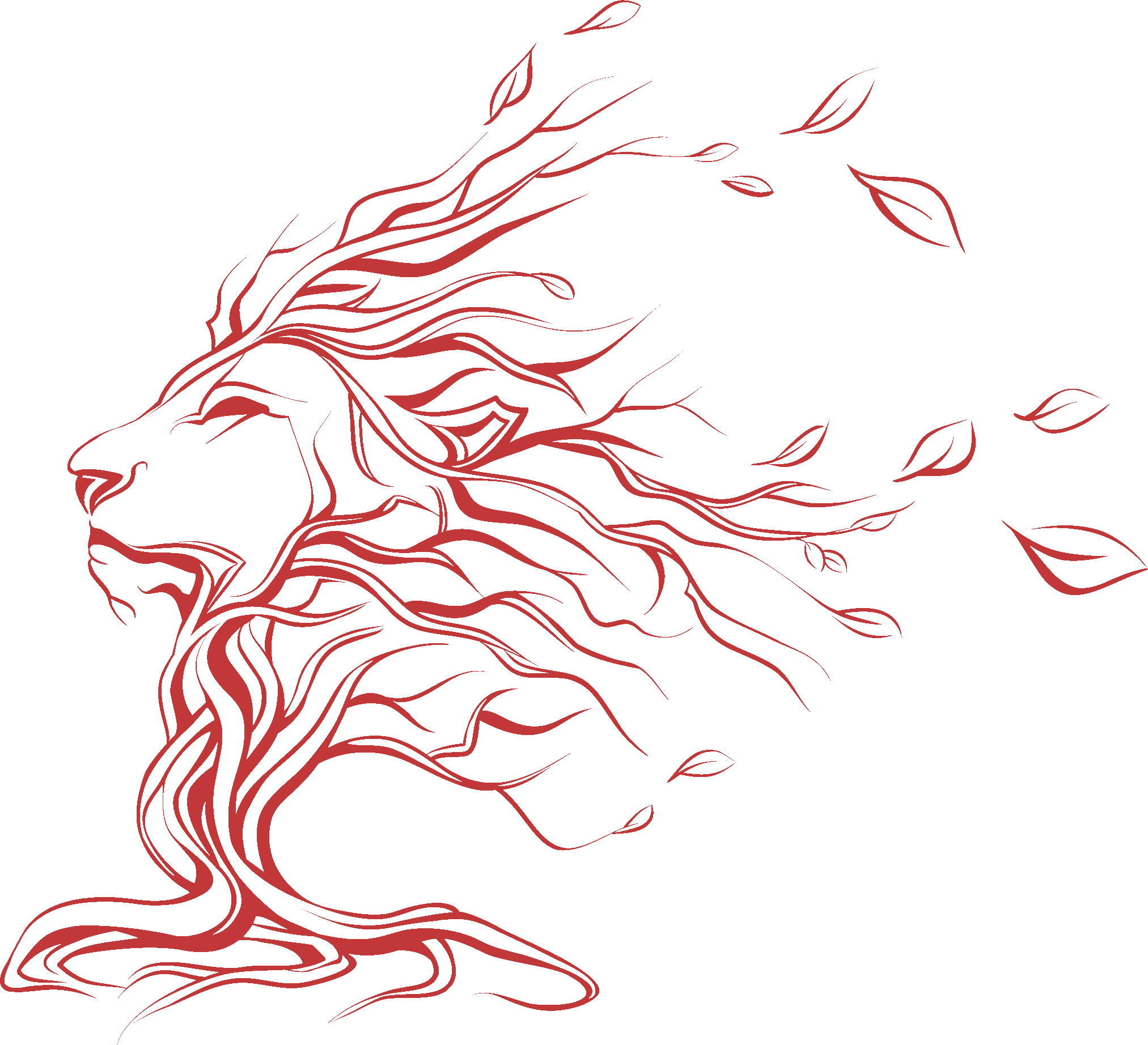 Lion Tattoo Clipart Singham - Geometric Lion Tattoo (2025x1844), Png Download