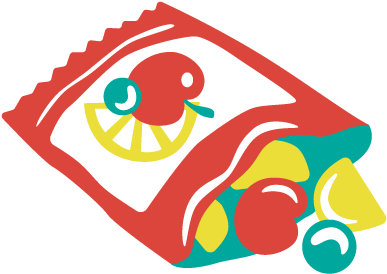 Sugar Overload Calculator - Fruit Snacks Clipart (400x400), Png Download
