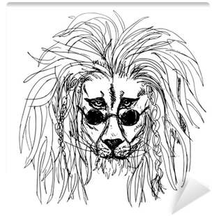 Hipster Lion Tattoo (400x400), Png Download