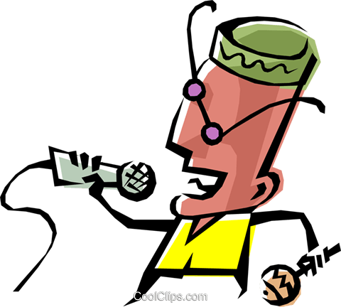 Cool Jazz Singer Royalty Free Vector Clip Art Illustration - Boxing (480x432), Png Download