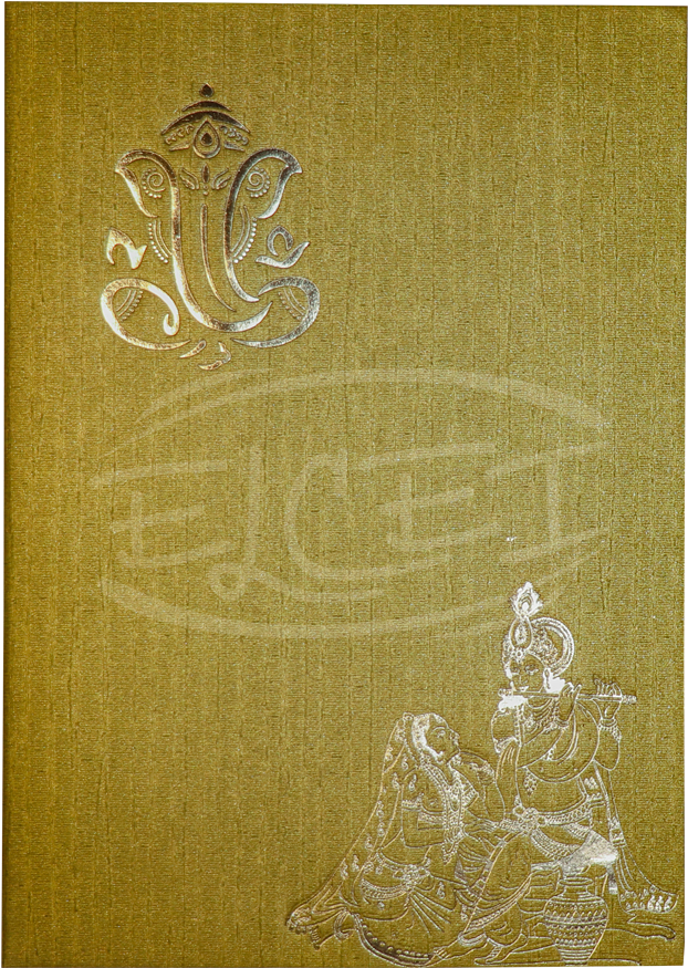 Home Hindu Wedding Cards Radha Krishna Design On Distinct - Calligraphy (1624x950), Png Download