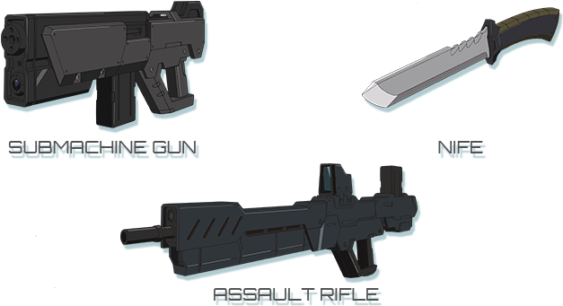 Submachine Gun Knife Assault Rifle - Argevollen Weapon (680x350), Png Download