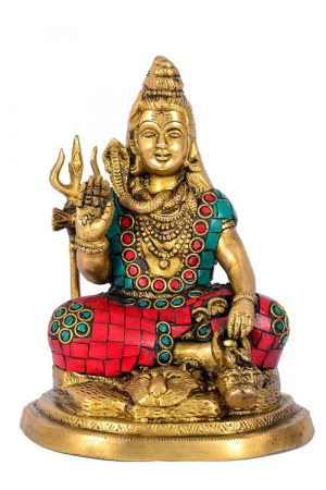 Lord Shiva Brass Idol - Cult Image (300x450), Png Download
