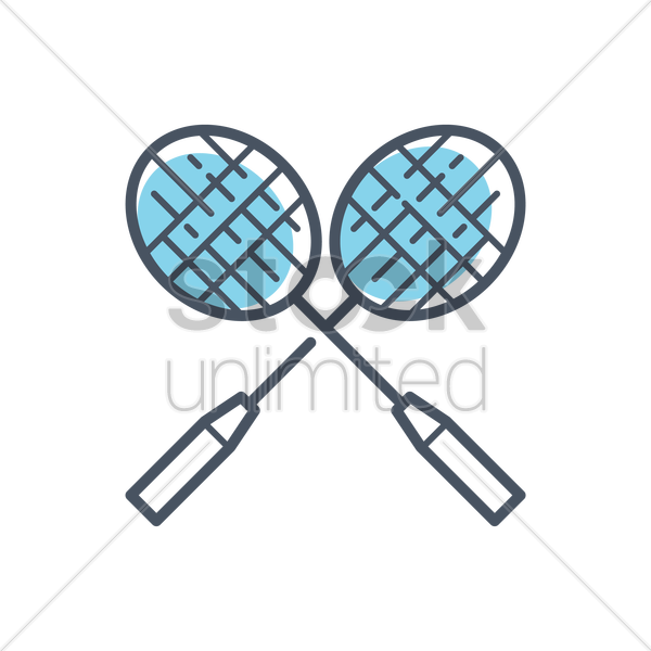 Badminton Racket Clipart Racket Badminton Clip Art - Transparent Badminton Icon Vector (600x600), Png Download