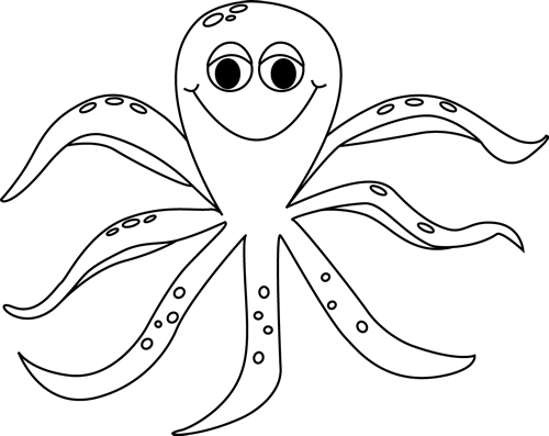 Black And White Girl Photographer - Octopus White (500x397), Png Download