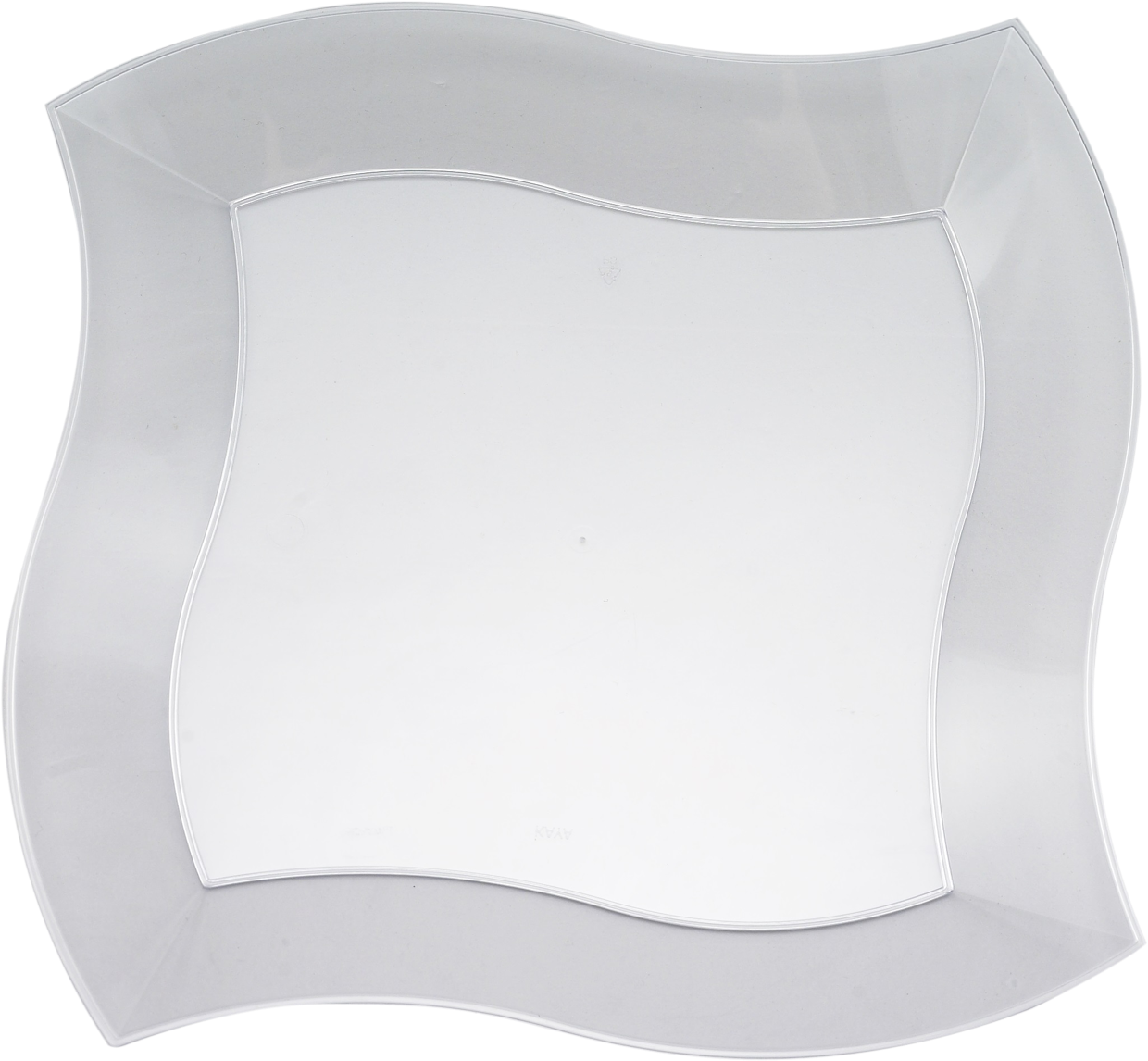 Disposable Clear Plastic Wave 10" Dinner Plates - Lampshade (1305x1281), Png Download