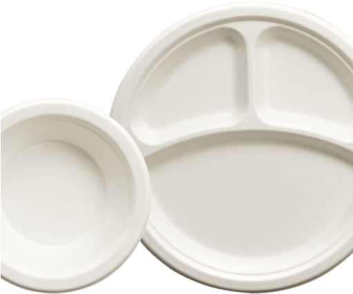 Disposable Plates And Bowls - Environmentally Friendly (510x510), Png Download