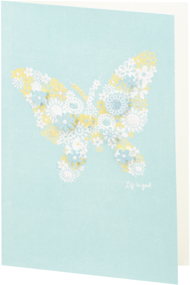 Butterfly 3-d Flower Card - Brush-footed Butterfly (570x570), Png Download