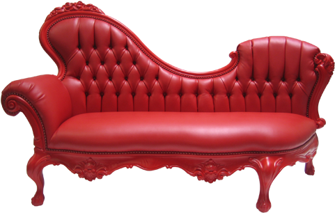 Prague Red Double Chaise Lounge - Pop Art Furniture Png (500x375), Png Download