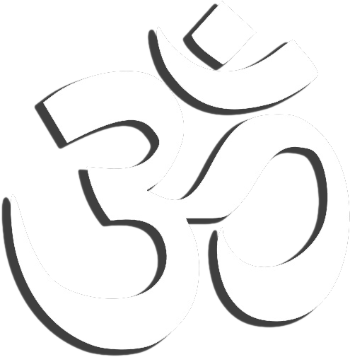 Karma And God - White Hinduism Symbol (555x515), Png Download
