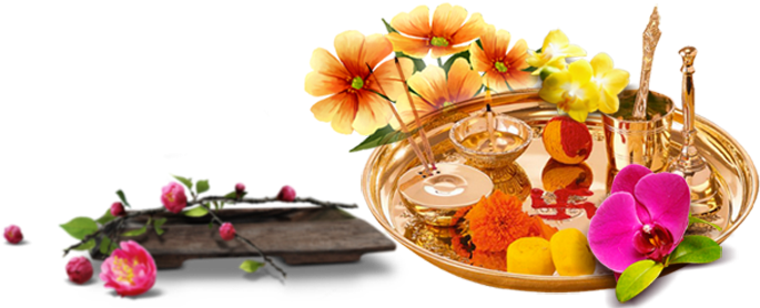 Slide - Borosil Brasspoojathali Brass Pooja & Thali Set (1200x474), Png Download