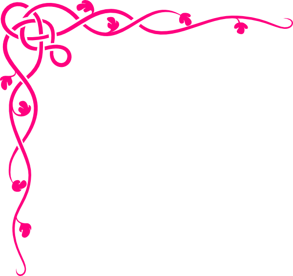 Corner Border Design Red (600x565), Png Download