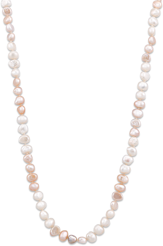 Pink And White Freshwater Pearl Necklace - Necklace (864x1080), Png Download