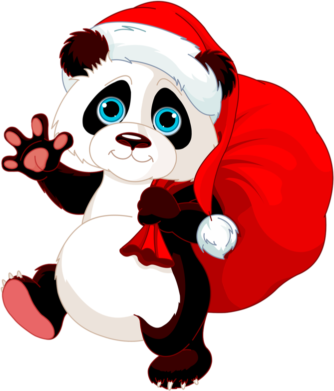 0 B2111 9a9d9193 Xl - Christmas Clip Art Panda (800x800), Png Download