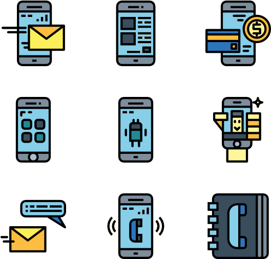 Mobile And Telephone (600x564), Png Download