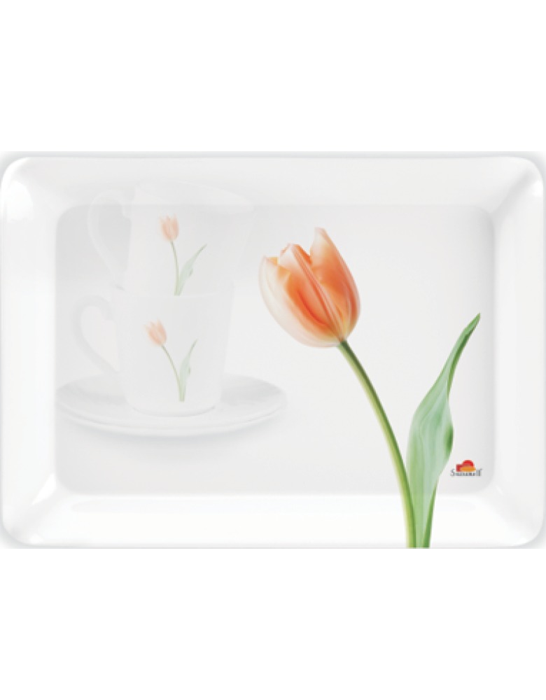 Servewell Melamine Ware Tray Stylo 31cm X 23 Cm - Tulip (780x1000), Png Download