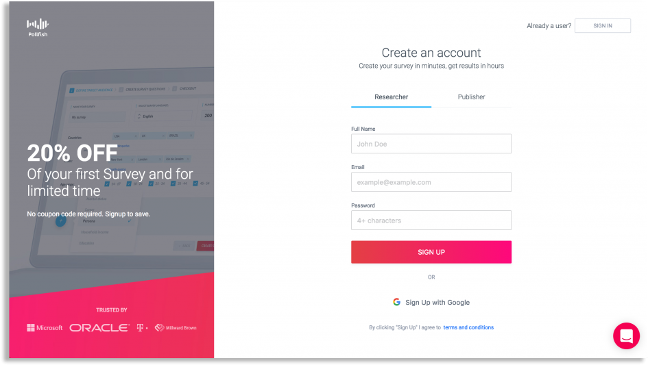 At Pollfish We Also Partner With Thousands Of Mobile - Terms And Conditions App Design (1024x573), Png Download
