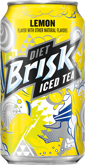 Grab An Iced Cold No Calorie Brisk And Chug Down The - Brisk Iced Tea, Lemon - 12 Pack, 12 Fl Oz Cans (300x700), Png Download
