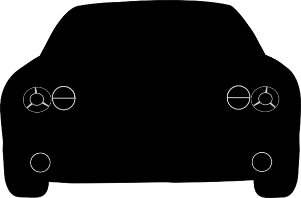 Cartoon Car From Behind (600x394), Png Download