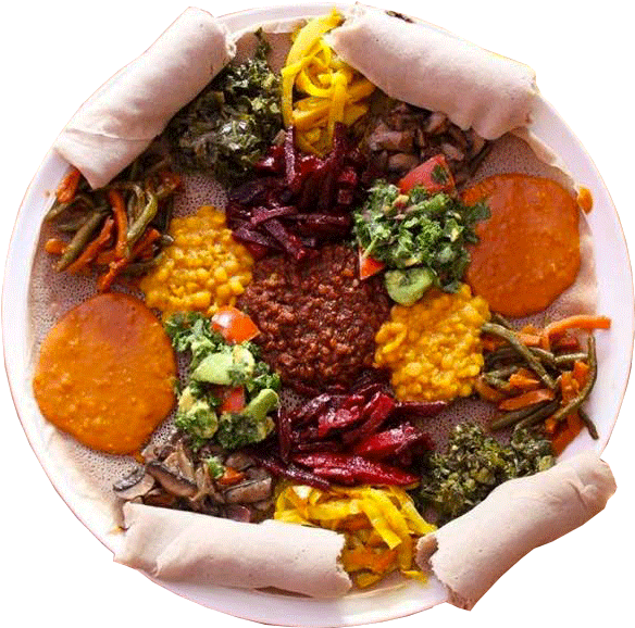 Just Like The Town, Kebena's Ethiopian Restaurant Is - Ethiopian Food Png (640x595), Png Download