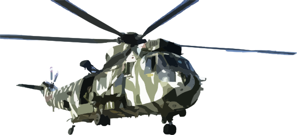 Helicopter - Army Helicopter Png (600x274), Png Download